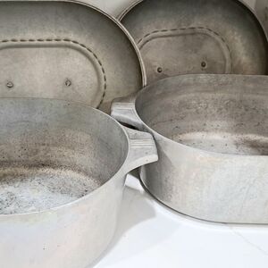 Classic Wagnerware MagnaliteCast Aluminum Cookware Roasters X 2